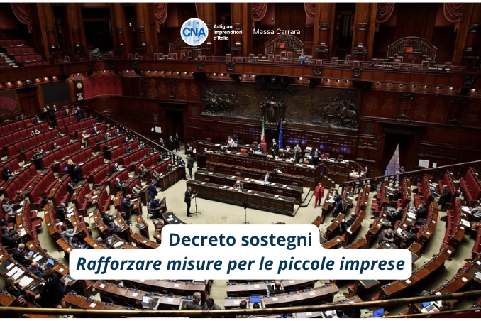 Decreto sostegni - Rafforzare misure per le piccole imprese