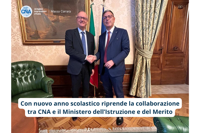 Scuola: con nuovo anno scolastico riprende la collaborazione tra CNA e il Ministero dell’Istruzione e del Merito