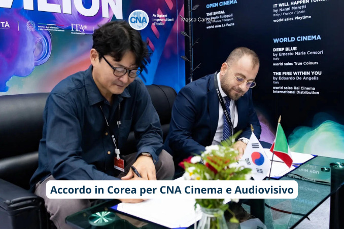 CNA Cinema e Audiovisivo: le associazioni dei produttori coreani e italiani firmano un protocollo d’intesa